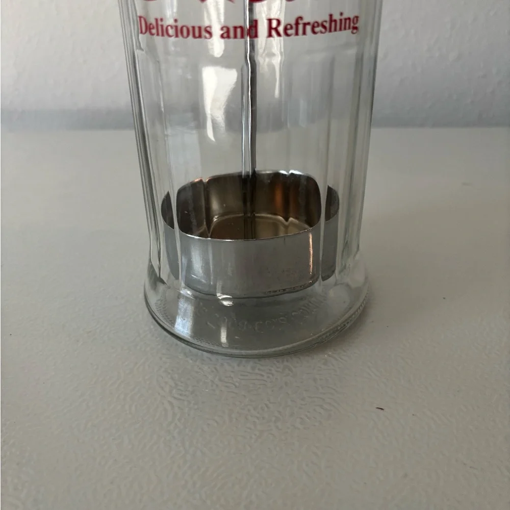 Coca-Cola Red and Silver Straw Holder - Picture 3 of 5